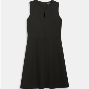 Theory Split Front Dress In Stretch Wool